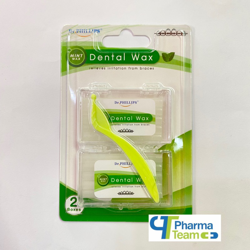 Dr.PHILLIPS Dental Wax ขี้ผึ้งสำหรับคนจัดฟัน 1 แพ็ค มี 2 กล่อง (รส