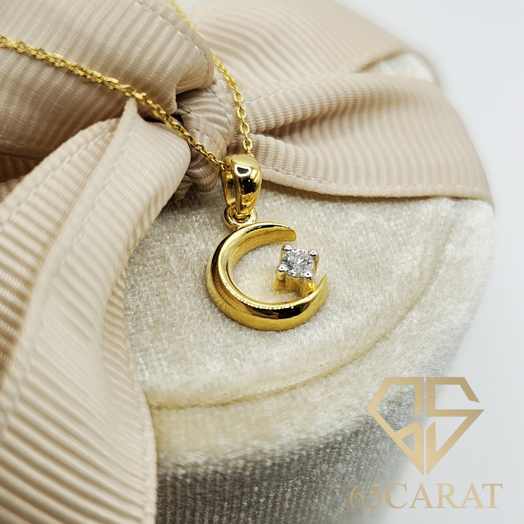 65carat-จี้พระจันทร์-เพชร-0-08-กะรัต-ทองคำแท้9k