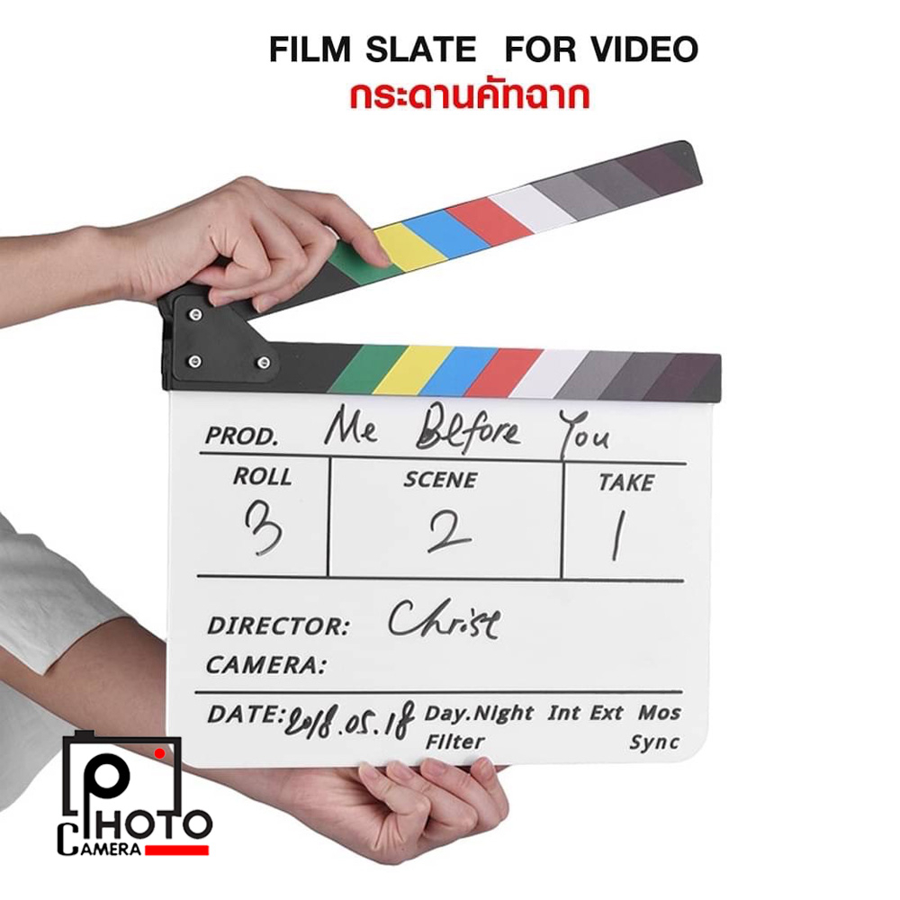 FILM SLATE FOR VIDEO / MOVIE FILM PRODUCTIONS (DIRECTOR CARD) กระดานสเล ...