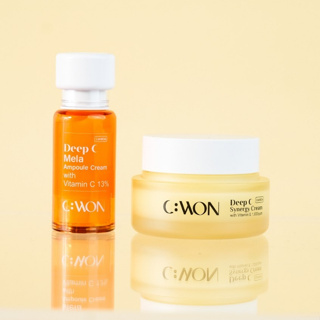 CWON(ซีวอน) Mela Ampoule Cream 15ml บำรุงผิวหน้า ช่วยให้ผิวดูเนียนกระจ่างใสคู่กับC:WON Deep C Synergy Cream with Vitamin