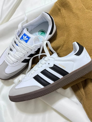 adidas originals Samba Vegan สีขาวเทา FW2427