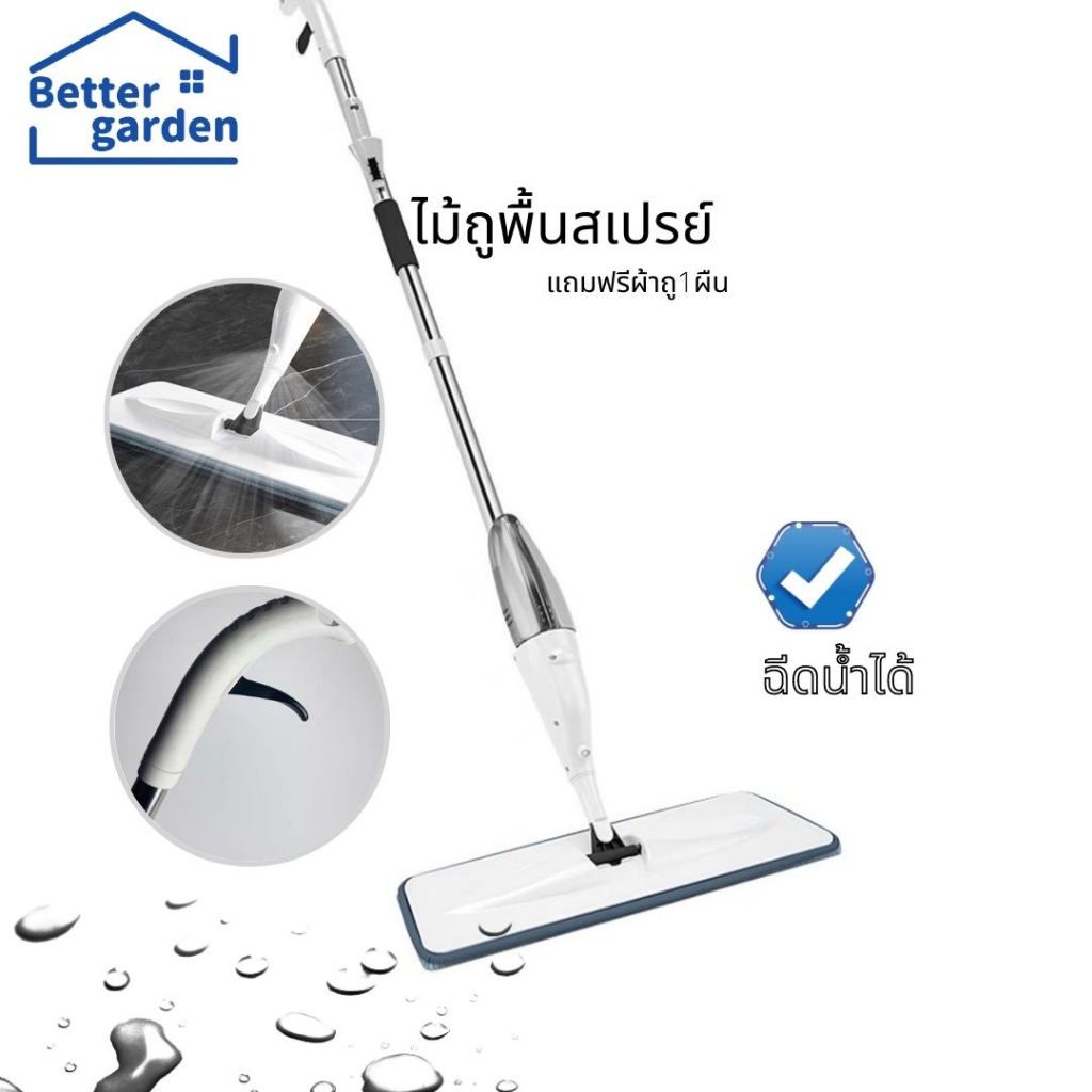 home-ไม้ถูพื้นสเปรย์-spray-mop-ไม้ถูพื้น-ไม้ม๊อบถูพื้นราคาถูก-สเปรย์พ่นน้ำได้-ในเซ็ตไม้ถูมีผ้าไมโครให้-1-ผืน