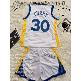 30 STAR5 เสื้อบาสเด็ก ทีม GoldenState Warriors สุดฮิตตอนนี้ ตัวเสื้อเป็นงานพิมพ์ทั้งตัว ใส่แล้วสวย เสื้อ น้ำหนักเบา คุณภ