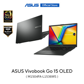 ASUS Vivobook Go 15 OLED (M1504FA-L1536WS), Thin and Light Laptop, 15.6" FHD (1920x1080), AMD Ryzen 5 7520U, 16GB LPDDR5 on board, 512GB M.2 NVMe PCIe 3.0 SSD, Wi-Fi 6E, FingerPrint