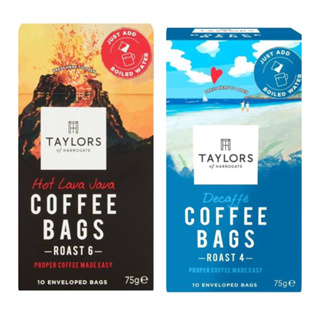 💙แท้💯%จากอังกฤษ🇬🇧กาแฟถุงสำเร็จ🌟Taylors of Harrogate -Hot Lava Java และ Decaffeinate Coffee Bags✨