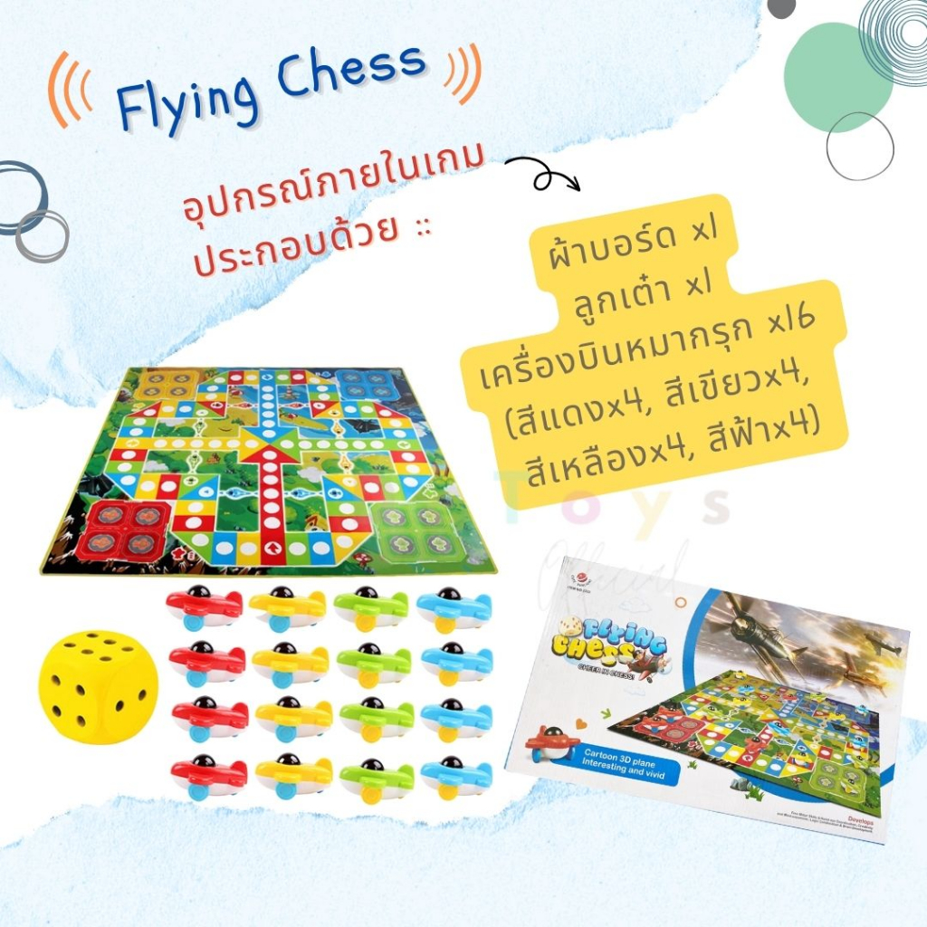 เกม-flying-chess-เครื่องบินหมากรุก-3d-เกมกระดาน-เกมบอร์ด-หมากรุก-ของเล่นเสริมพัฒนาการ-เกมครอบครัว