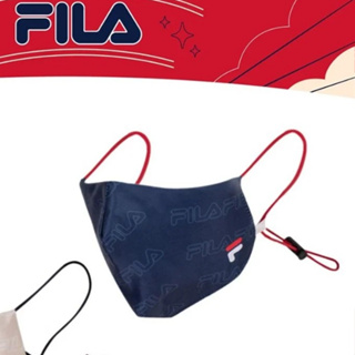 Re-Stock ,,FILA Mask หน้ากากผ้า สีดำ♥SALE2022,, FLAMASKB01