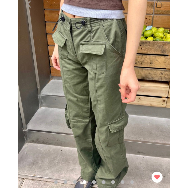 พรีออเดอร์ PREORDER Brandy Melville Kim Cargo Pants ของแท้ 100 (GREEN