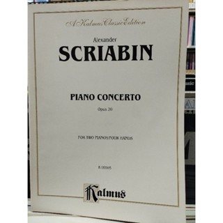 ALEXANDER SCRIABIN - PIANO CONCERTO OPUS 20 FOR 2P4H (WB)029156203448