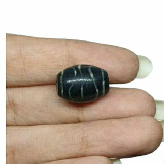 จี้หินธิเบตแท้เก่า หินธรรมชาติ หิน Dzi โมรา เสริมโชค หินโบราณ นำโชค หินมงคล Old Dzi Tibetan Agate Bead Amulet Pendant