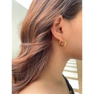 ASHIRA (18k gold plated) ต่างหูห่วง ต่างหูห่วงใหญ่ ต่างหูน่ารัก ต่างหูสแตนเลส chunky hoop earrings stainless earrings