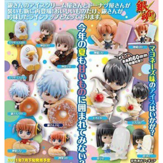 Gintama ice cream &amp; doughnut Petit Chara land figure Megahouse กินทามะ ฟิกเกอร์ เมก้าเฮ้าส์ ไอติม โดนัท