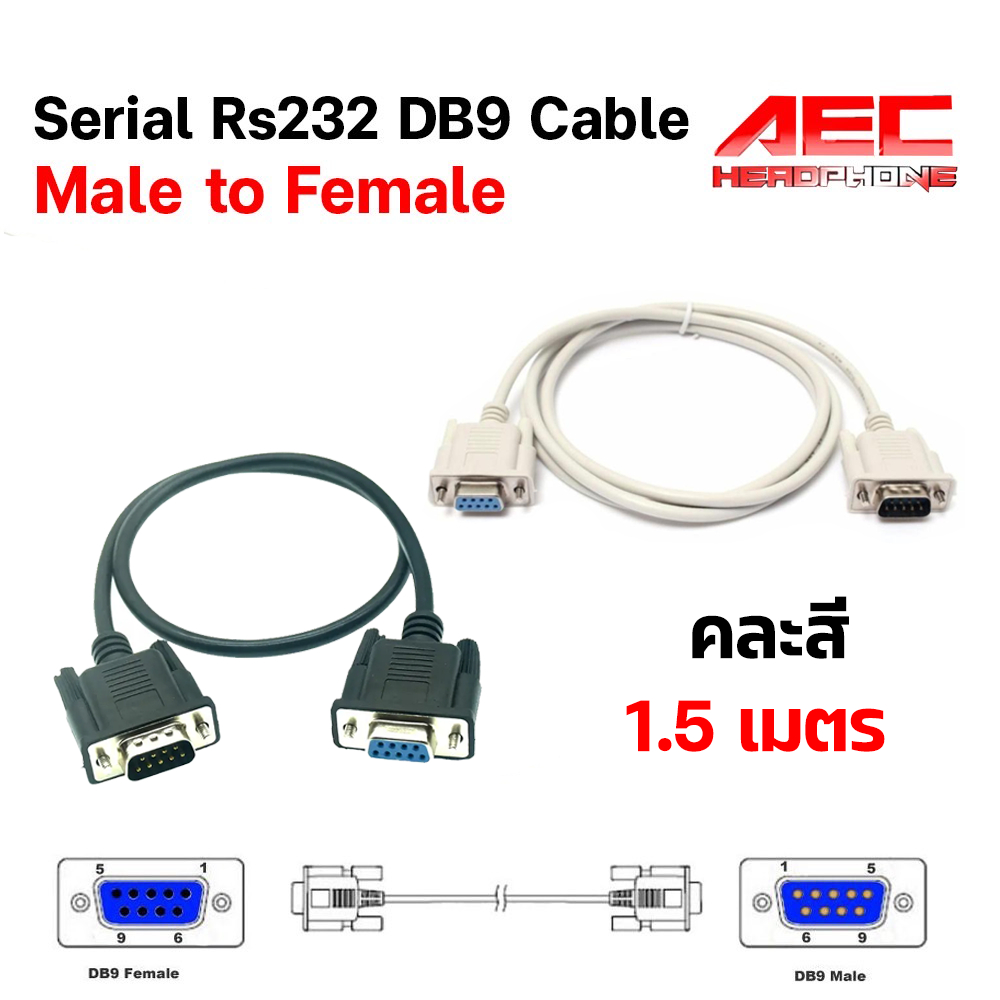 สาย-serial-rs232-9pin-สายต่อตรง-male-to-female-cable-สายซีเรียล-9พิน-สายเคเบิ้ลserial-rs-232-9-pin