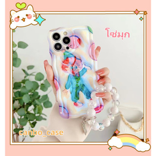 🎁ส่งของขวัญ🎁เคสไอโฟน สำหรับ 11 14 for iPhone Case 13 12 Pro Max ตลก น่ารัก ตัวตลก โซ่มุก กันกระแทก เคสนิ่ม เคสโทรศัพท์