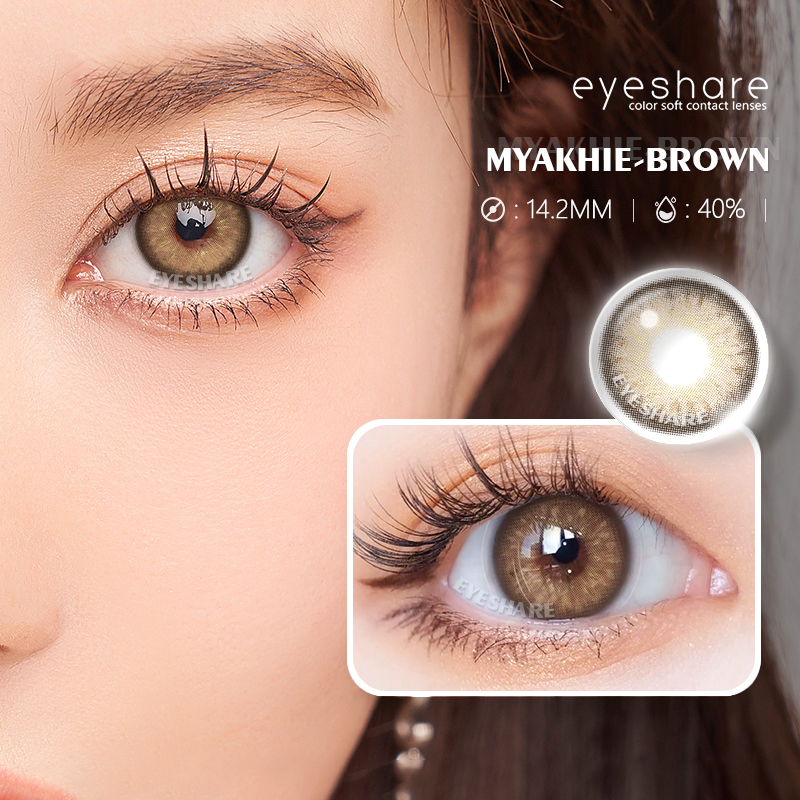 ระดับ-1-00-6-00-myakhie-คอนแทคเลนส์สี-brown-ตาเด็กน่ารัก-ที่เป็นประกาย-คอนแทคเลนส์สายตาสั้น