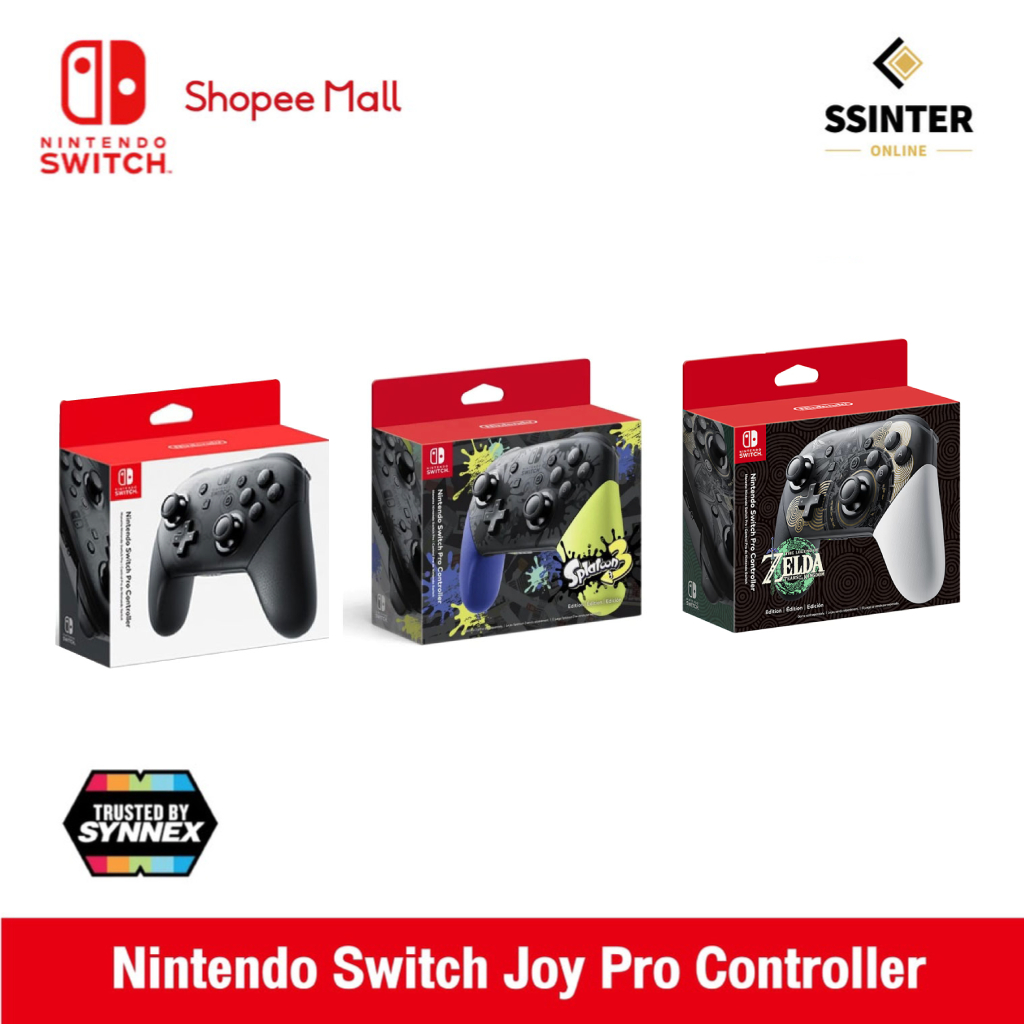 ภาพหน้าปกสินค้าNintendo Switch : Joy Pro Controller / Joy Pro Controller Splatoon 3 / Joy Pro Zelda นินเทนโด้ สวิตช์ จอยโปร คอนโทรลเลอร์ (รับประกันศูนย์ไทย Synnex ) (สามารถออกใบกำกับภาษีได้)