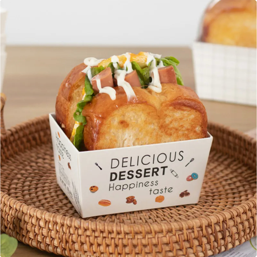 กล่องเค้ก-กล่องขนม-กล่องแซนวิช-snack-box-10-ชิ้น-พร้อมฝา-กล่องเบอร์เกอร์-กล่องเบเกอรี่-ลาย-classic
