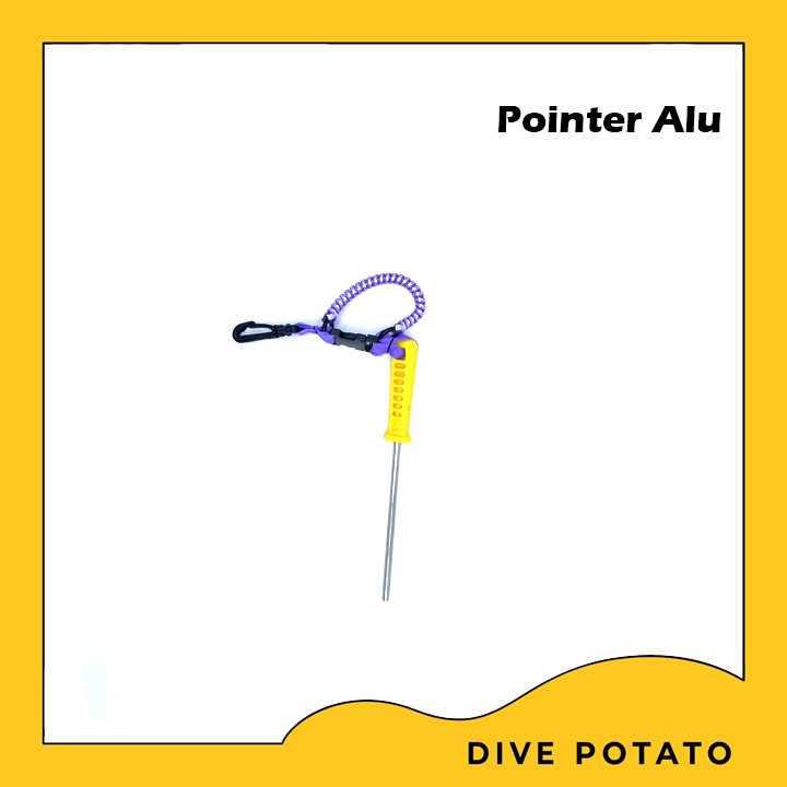 pointer-aluminium-color-with-ด้ามจับ-พ้อยเตอร์สำหรับดำน้ำ-scuba-diving-pointer