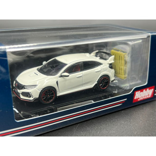 Hobby JAPAN 1/64 Honda CIVIC TYPE R (FK8) 2017 with Engine Display Model Championship White