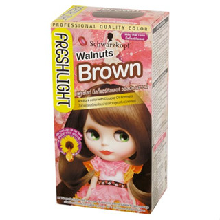 เฟรชไลท์ ครีมเปลี่ยนสีผม วอลนัท บราวน์ Schwarzkopf  FRESH LIGHT HAIR  Milky COLOR WALNUTS BROWN 1box