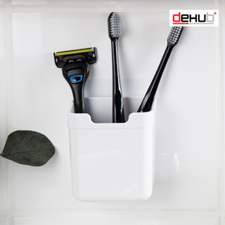 DeHUB Vacuum Pad กล่องเก็บของในห้องน้ำ ที่เก็บแปรงสีฟัน ไม่ต้องเจาะผนัง แผ่นกาว สูญญากาศ(Vacuum Pad Mini Pocket 80)