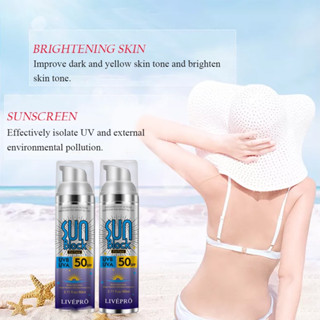 กันแดด ไวท์เทนนิ่ง ให้ความชุ่มชื้น ไม่เหนียวเหนอะหนะ กันน้ํา ติดทนนาน SPF60PA+++