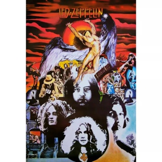 โปสเตอร์ Led Zeppelin เลด เซพเพลิน วงดนตรี ภาพ วงดนตรี โปสเตอร์ ติดผนัง สวยๆ poster
