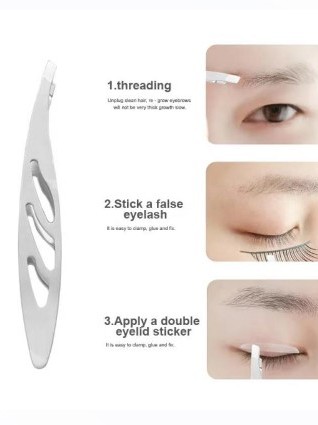 Trim stainless steel tweezers แหนบสแตนเลส-1 แพ็ค บรรจุ 1 ชิ้น-แหนบสแตนเลส ใช้ดึงขน หนีบขน ทุกเส้นขนาด