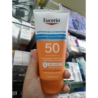 Eucerin Sun Advanced Hydration SPF 50 Sunscreen Lotion 150ml.กันแดด