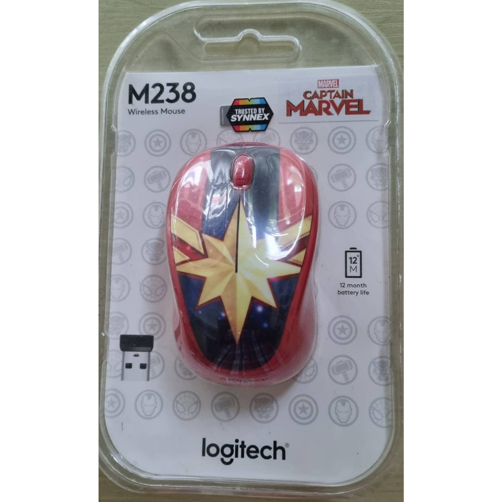 Logitech เม้าส์ไร้สาย Logitech M238 CAPTAIN MARVEL | Shopee Thailand