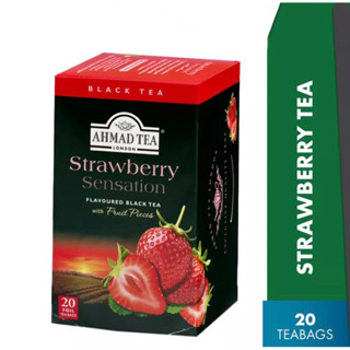 [พร้อมส่ง] ชาผลไม้ รสสตอเบอรี่ Ahmad Tea Strawberry Sensation (20 Teabags) Halal Certified