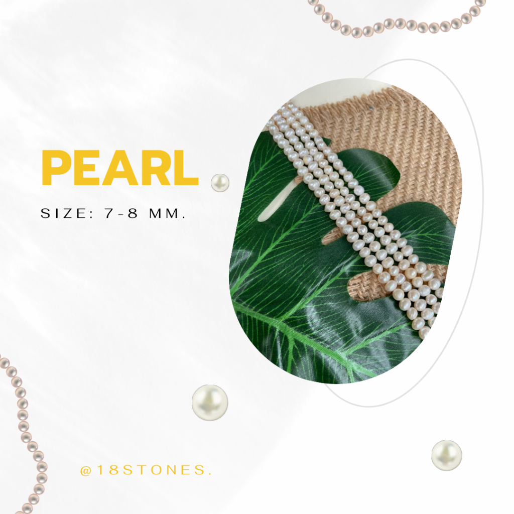 ไข่มุกน้ำจืดธรรมชาติทำเครื่องประดับ-fresh-water-pearl-7-8-mm