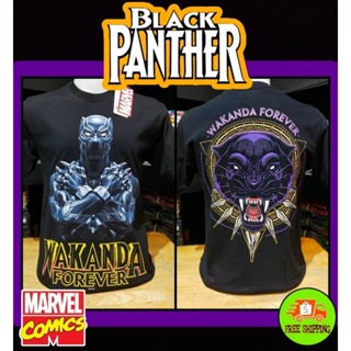 เสื้อMarvel ลาย Black Panther สีดำ ( MX-142 )