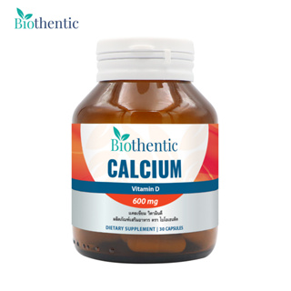 Biothentic Calcium Vitamin D 600mg. 30 Capsules.