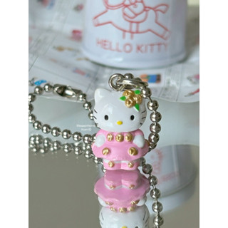 Hello Kitty Mascot, Vintage Sanrio 2001พวงกุญแจคิตตี้พร้อมกระปุกเหล็กและใบปิด