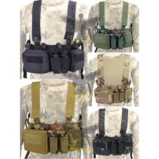 เวส M4 Chest Rig สายโยงบ่า  ● คุณสมบัติ : 1. ผลิตจากผ้า 500D 2. ติดตั้งง่าย สวมใส่ง่าย เบาสบาย ไม่ร้อน