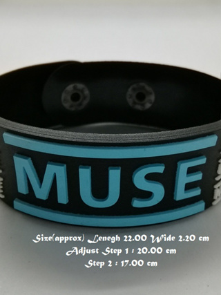 สร้อยข้อมือยาง Muse กําไลยางซิลิโคน แฟชั่น วงดนตรี กันน้ำ  silicone rubber wristband bracelet