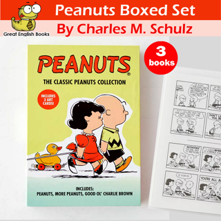 (ใช้โค้ดรับcoinคืน10%ได้) พร้อมส่ง *ลิขสิทธิ์แท้ Original* หนังสือการ์ตูนภาษาอังกฤษ พีนัท Peanuts Boxed Set Paperback ชุด 3 เล่ม  หนังสือภาษาอังกฤษ by GreatEnglishBooks