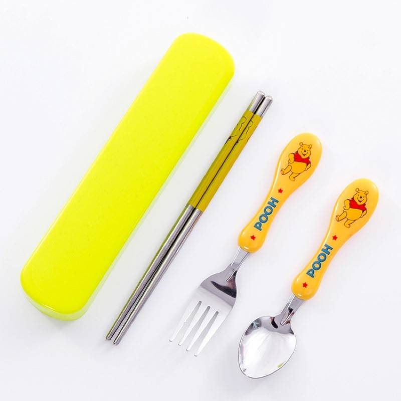 เซ็ทช้อนส้อมตะเกียบ-4in-1-ลายการ์ตูน-ขนาดพกพา-พร้อมกล่อง-พร้อมส่งในไทย
