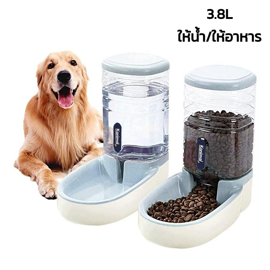 เครื่องให้น้ำสุนัข-ที่ให้น้ำให้อาหารสัตว์เลี้ยง-ความจุ-3-8ลิตร-ให้อาหารอัตโนมัติ-เพียงพอสำหรับ-4-5วัน-championcheap