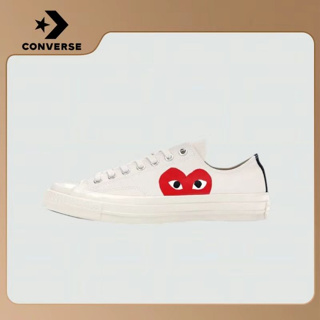 CDG X Converse 1970s chuck taylor all star white red shoes รองเท้าผ้าใบ