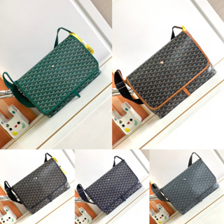 พรี​ ราคา8600 Goyard CAPETIENหนังวัว กระเป๋าสะพายข้าง กระเป๋าสะพาย39X13X26cm