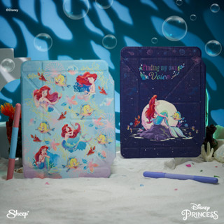 [The Little Mermaid] People เคสสำหรับไอแพด Pro11 M1-M2/Air4-5/Gen10/Pro12.9 เคสเก็บปลอกปากกาได้ ลายแอเรียล แถมปลอกปากกา