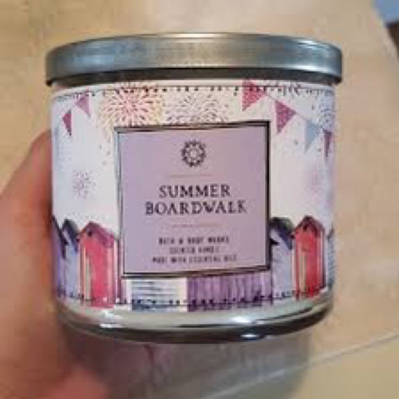 Bath & Body Works Summer Boardwalk scented candle 411g. ของแท้ Shopee
