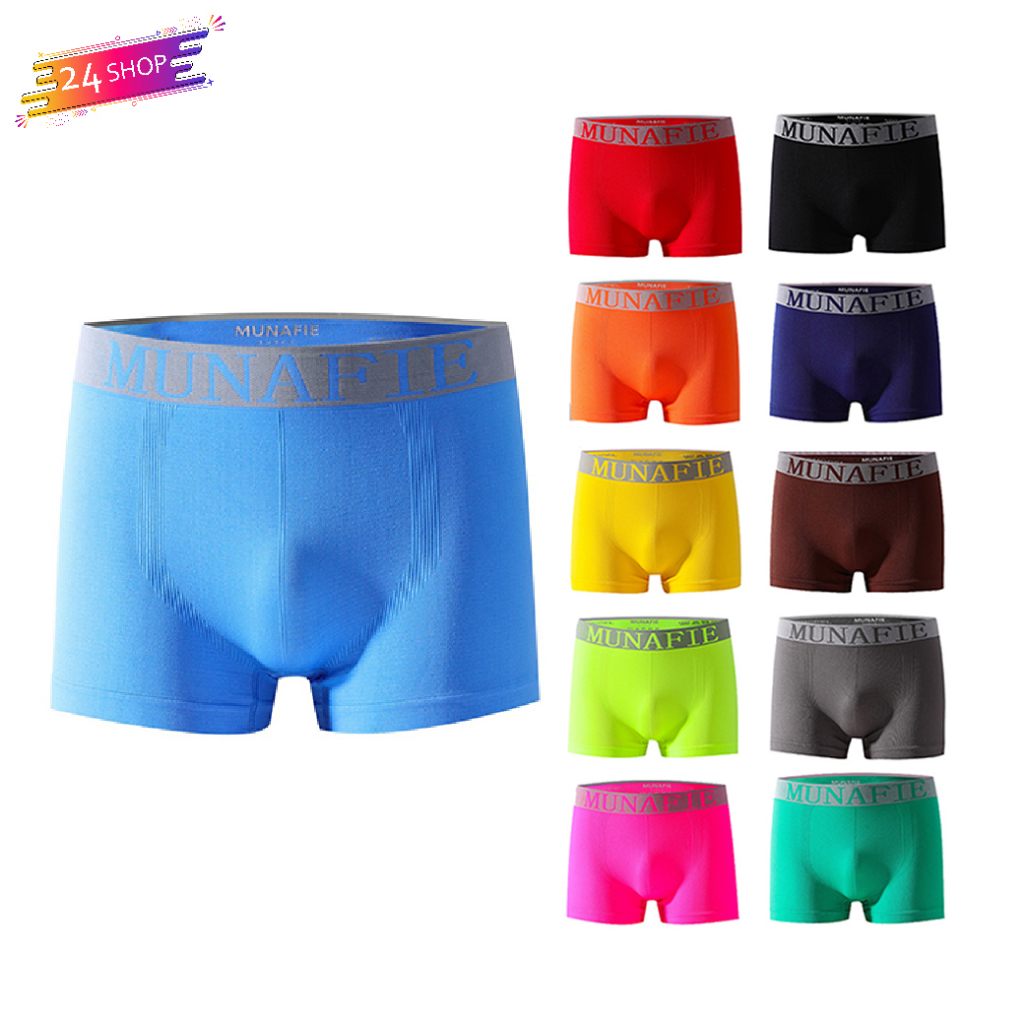ส่งฟรี Boxer munafie no.14 กางเกงในบ๊อกเซอร์ขาสั้น Boxerman ขาเว้า ...