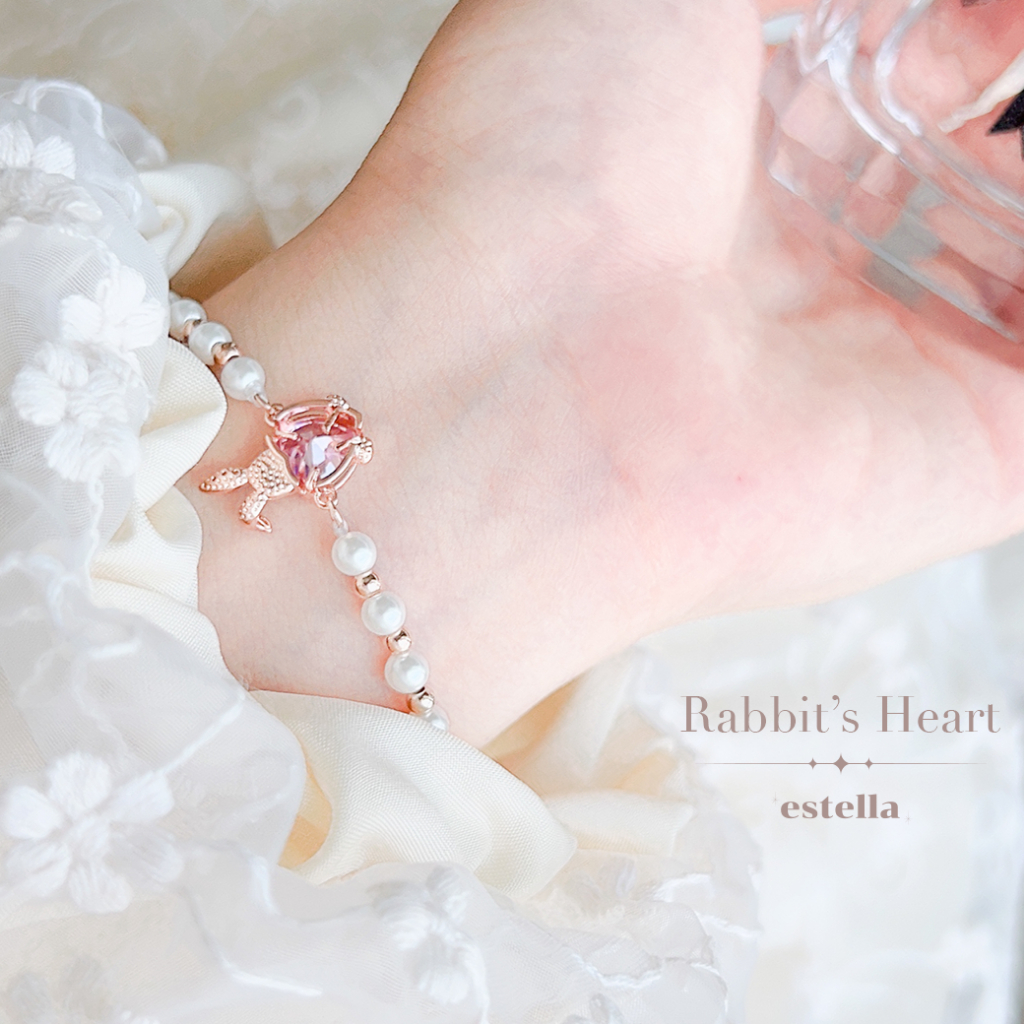 estella-house-พร้อมส่ง-สร้อยข้อมือ-rabbits-heart-กำไลข้อมือผู้หญิง