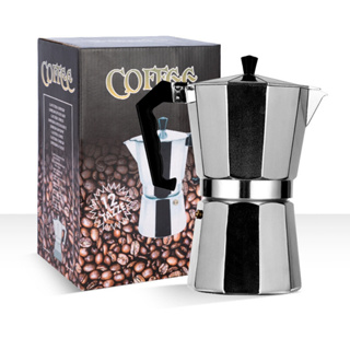 Moka Pot หม้อต้มกาแฟ กาต้มกาแฟ เครื่องชงกาแฟ โมก้าพอท หม้อต้มกาแฟแบบแรงดัน สำหรับ 1/2/3/6/9/12 ถ้วย