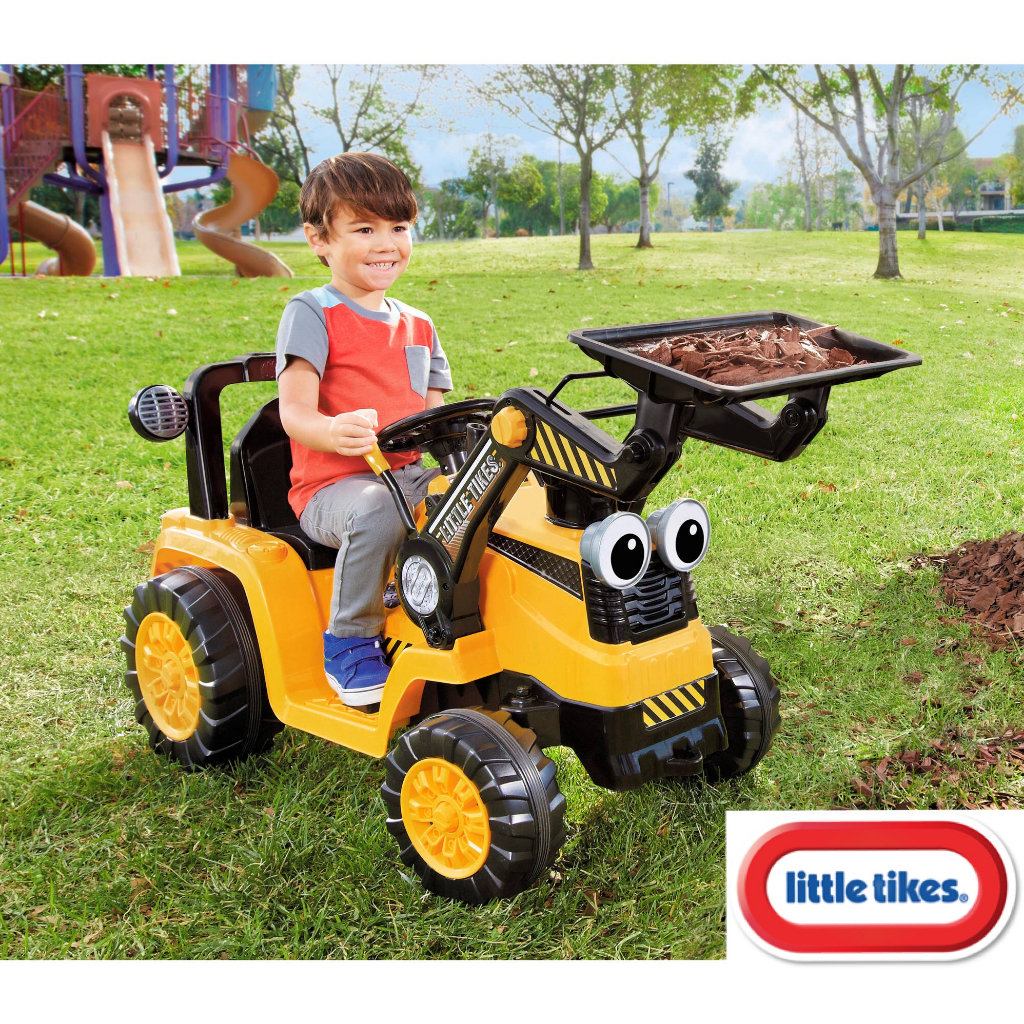 พร้อมส่ง-รถแบตเตอรี่ตักดินเด็ก-รุ่นใหม่ล่าสุด-little-tikes-cozy-powered-dirt-digger-12v-battery-op-ride-on-ราคา-16900