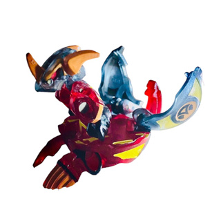 Bakugan Translucent Red Pyrus Hex Vexos Helix Dragonoid ( Modify As Special Color )
