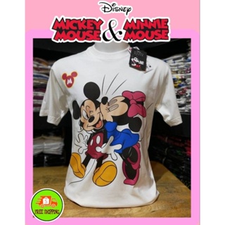 เสื้อ ลาย Mickey&amp;minnie สีขาว (MK-077)